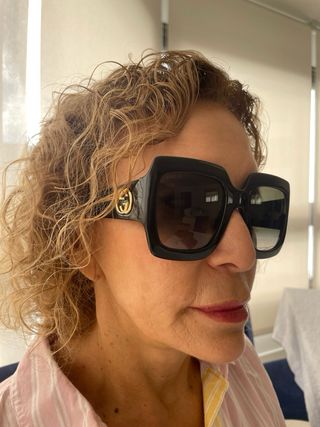 Gafas Gucci Pasta Negras Logo Dorado Sin Uso
