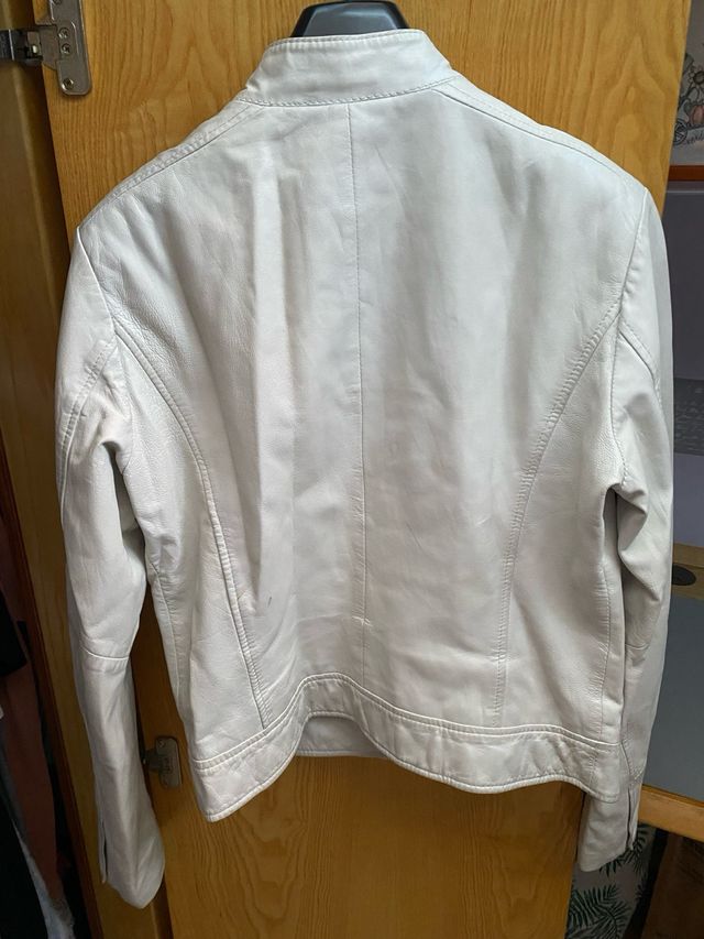 Cazadora Piel Blanca Mujer Just Red by Redskins