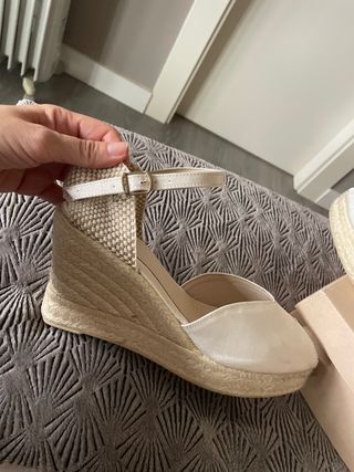Alpargata cuña novia Toni Pons blanca