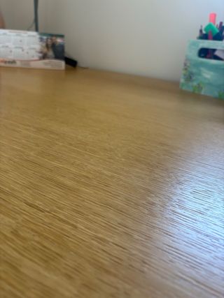 Mesa escritorio/comedor madera y blanca