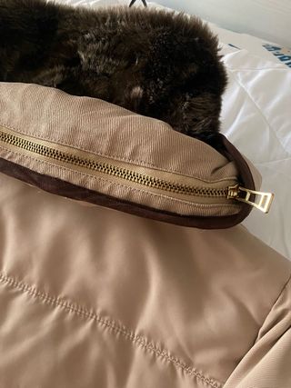 Zara Giubbino Piuma Beige/Marrone