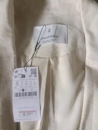 Blazer Stradivarius Beige Talla S