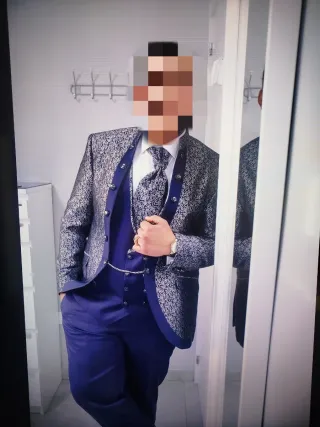 Traje Novio Chaqueta Chaleco Pantalón Gemelos