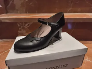 Zapatos de baile negros con tira