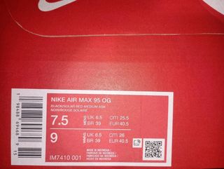 Nike Air Max 95 Big Bubble Solar Red 40.5