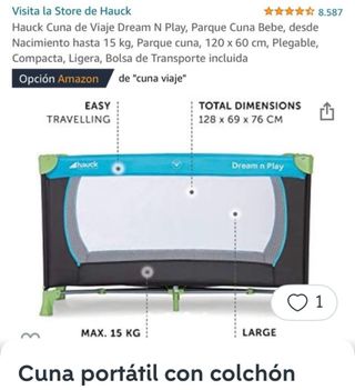 Cuna de Viaje Hauck Dream N Play con colchón