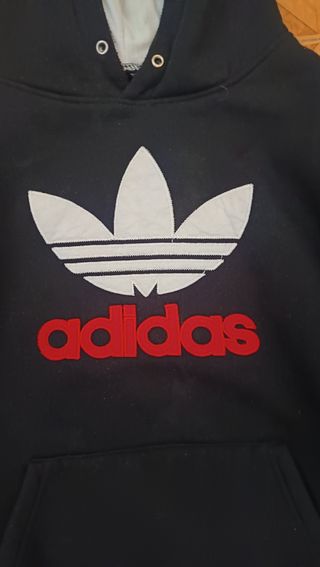 Sudadera Adidas Negra con Logo Trefoil