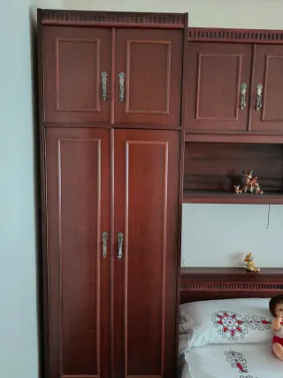 Dormitorio puente 2 camas madera