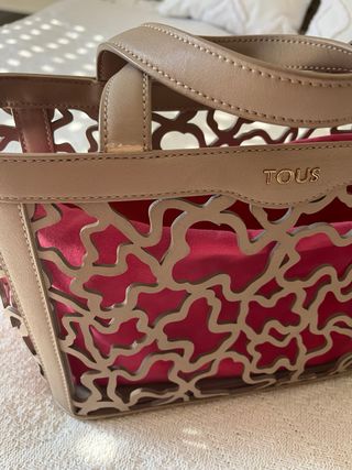 Bolso Tous Carrusel Beige y Rosa