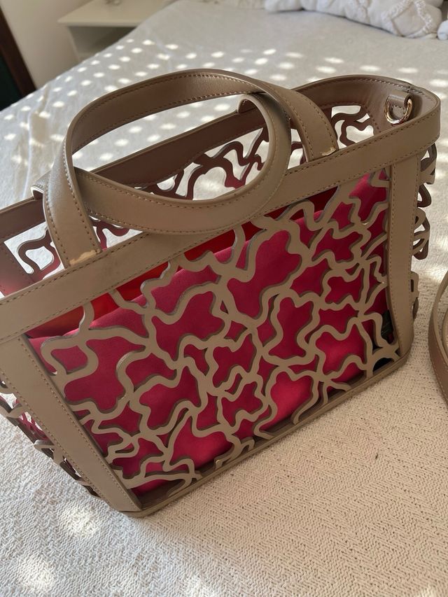 Bolso Tous Carrusel Beige y Rosa