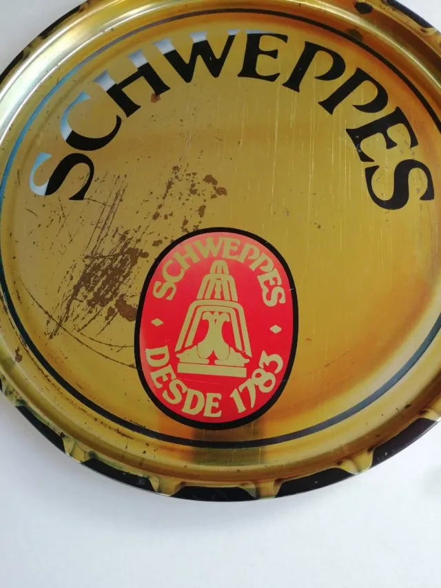 Bandeja Schweppes Publicidad Antigua