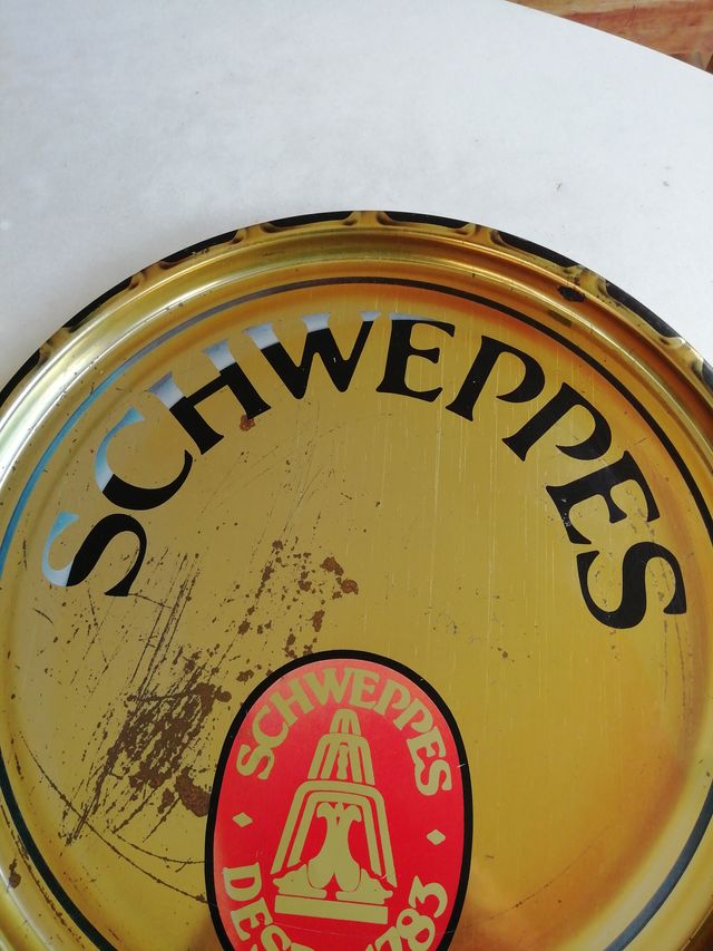 Bandeja Schweppes Publicidad Antigua