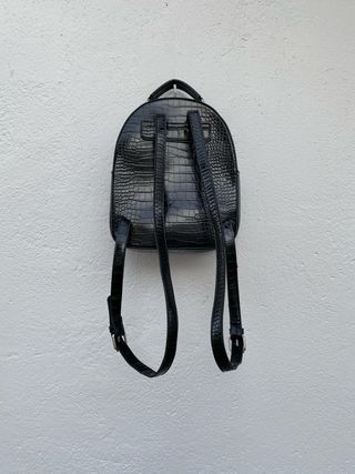 Mochila Pequeña Negra Stradivarius Imitación Piel