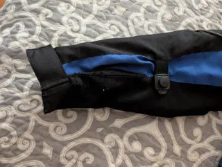 Chaqueta Moto Mujer Negra y Azul