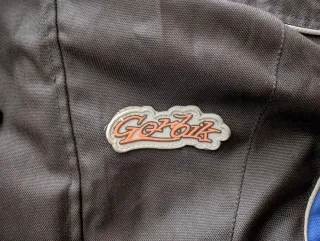 Chaqueta Moto Mujer Negra y Azul