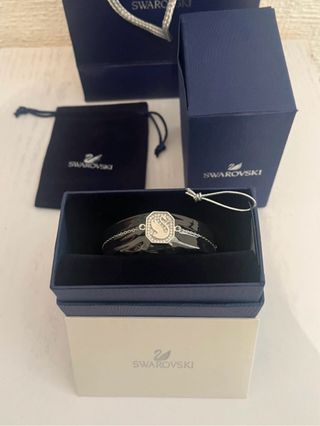 Pulsera Swarovski Cisne Negro y Plata