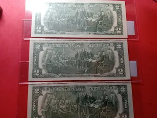 3 Banconote Americane 2 Dollari 1976