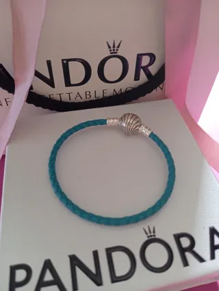 Bracciale Pandora Teal Cuoio Intrecciato