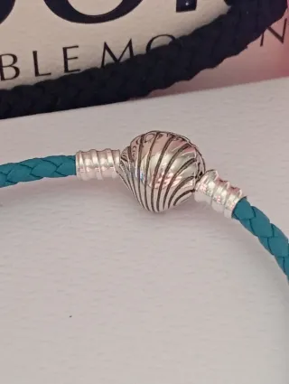 Bracciale Pandora Teal Cuoio Intrecciato