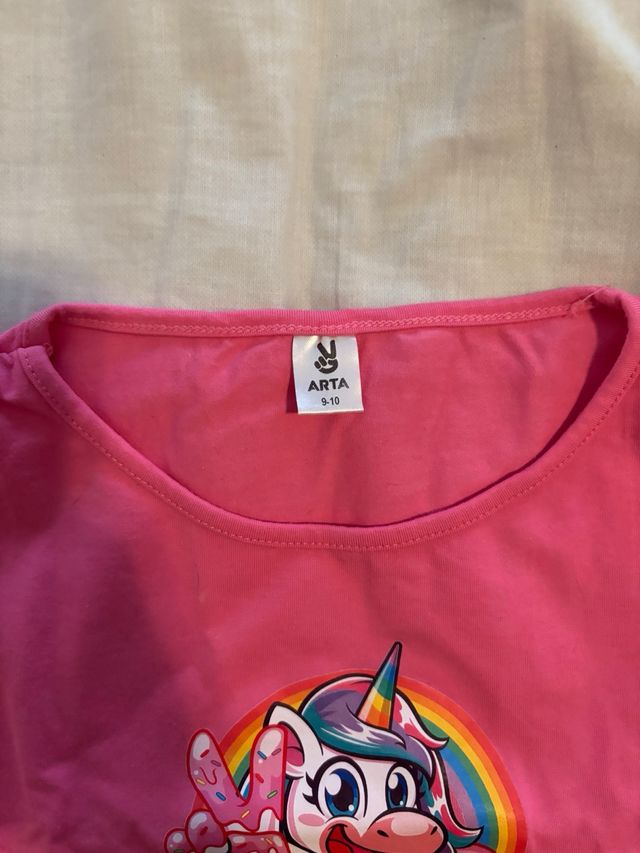 4camisetas Crop Top Unicornio Arta Moda Tal