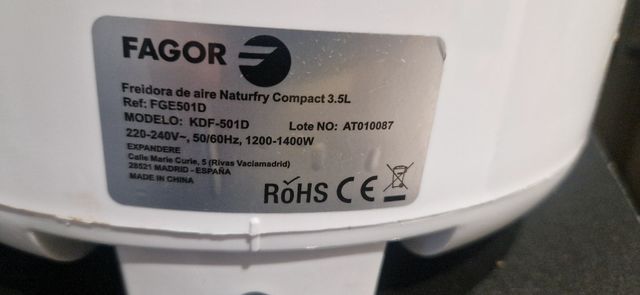Freidora de aire Fagor