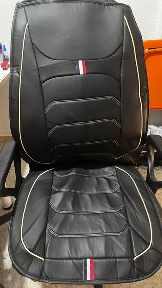 Funda Asiento Coche Negra con Detalles