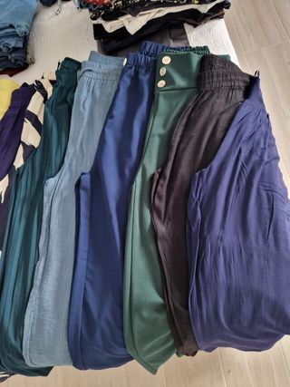Lote 12 pantalones anchos talla única