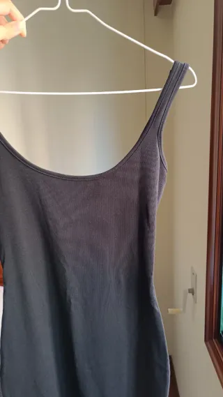Vestido midi negro Bershka