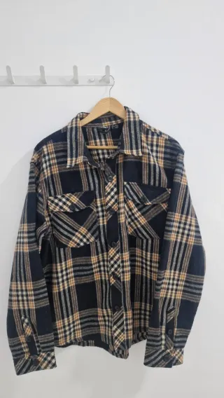 Sobrecamisa de cuadros para hombre