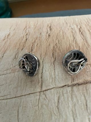 Pendientes David Yurman Azules y Plateados