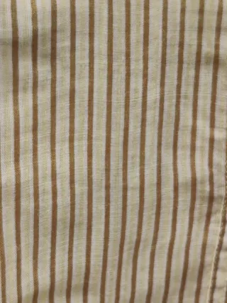 Blusa Massimo Dutti Rayas Sin Mangas Beige