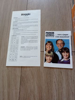 Juego de mesa Boggle Parker 1981