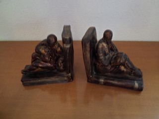 Sujetalibros de ceramica Antiguo
