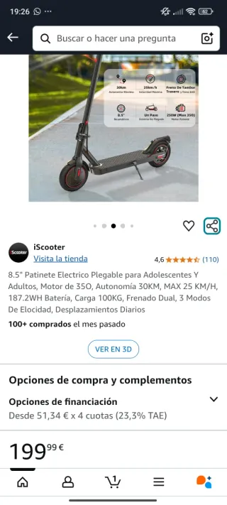 Patinete Eléctrico iScooter i9