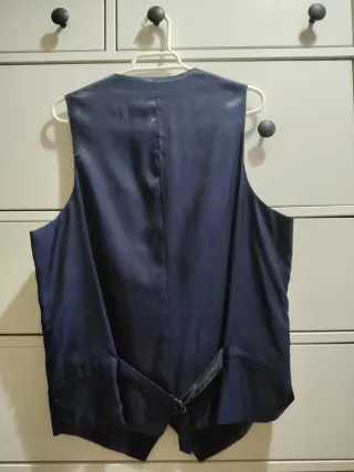Chaleco de traje azul talla M