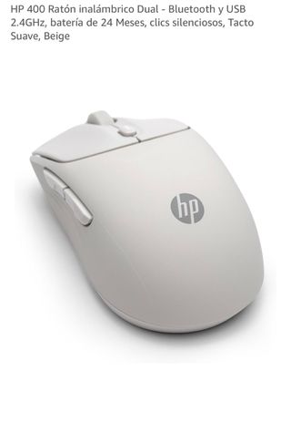 Ratón HP 400 Dual Bluetooth/USB Beige