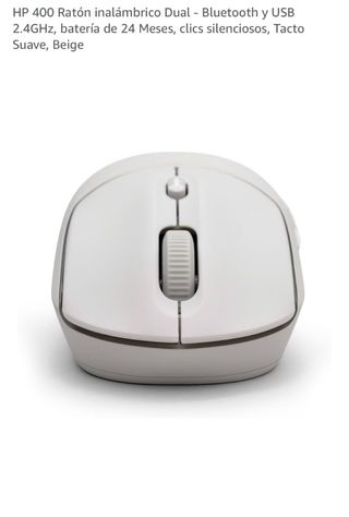 Ratón HP 400 Dual Bluetooth/USB Beige