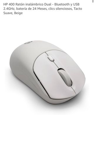 Ratón HP 400 Dual Bluetooth/USB Beige