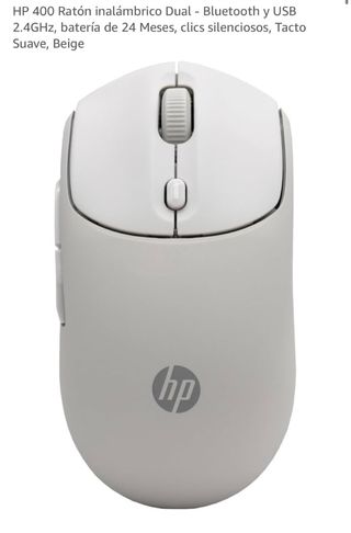 Ratón HP 400 Dual Bluetooth/USB Beige