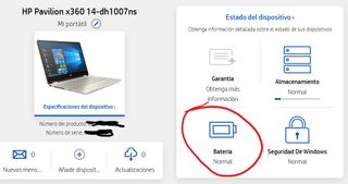 HP Pavilion x360 14-dh1007ns Convertible Plata