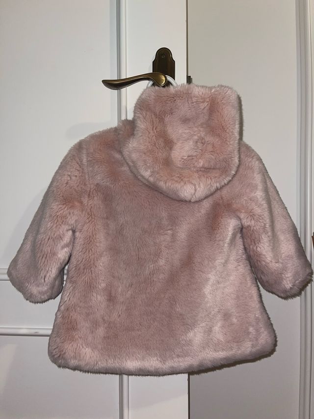 Abrigo rosa peluche Miranda 12 meses