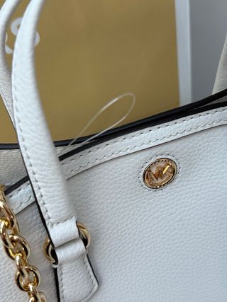 Bolso Michael Kors Blanco y Dorado
