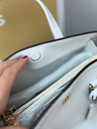 Bolso Michael Kors Blanco y Dorado
