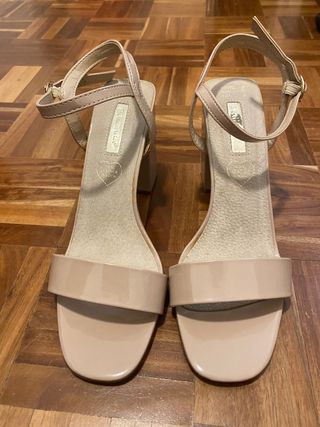 Sandalias Tacón Rose Gold Primark Talla 39
