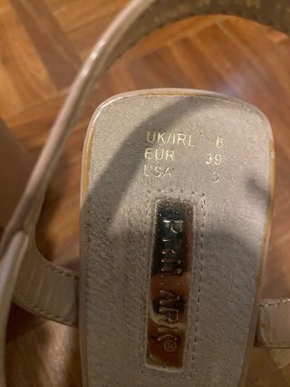 Sandalias Tacón Rose Gold Primark Talla 39