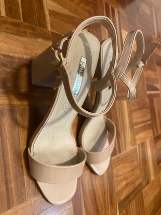 Sandalias Tacón Rose Gold Primark Talla 39