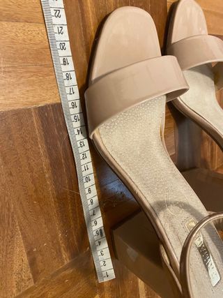 Sandalias Tacón Rose Gold Primark Talla 39