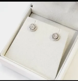Pendientes Oro y Diamantes Naturales