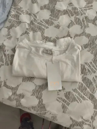 Camiseta blanca manga larga Talla M