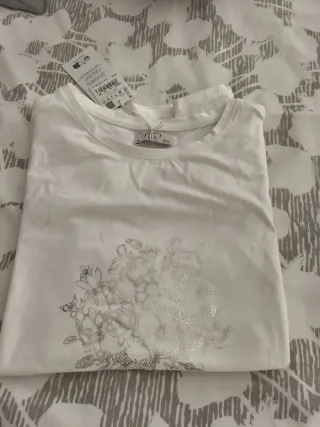 Camiseta blanca manga larga Talla M